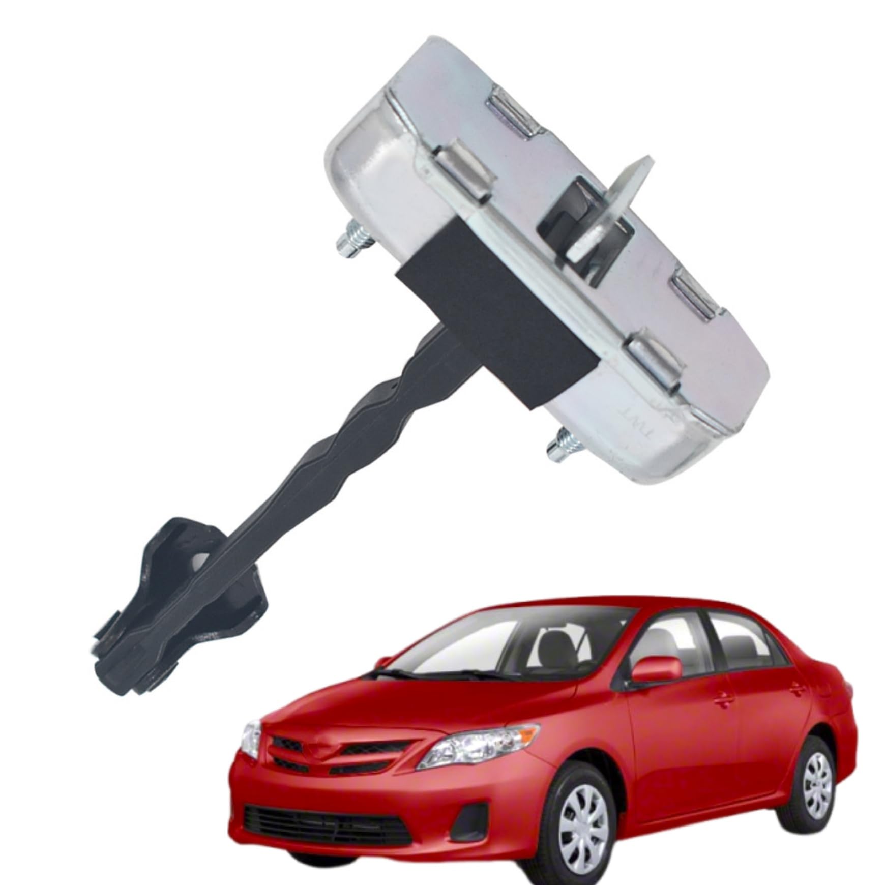 Photo 1 of Silscvtt Black with Silver Front Both Sides Driver Side Door Stay Check Strap Stopper Replacement for 2009-2013 Corolla 68610-02160