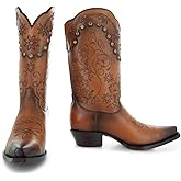 Soto Boots Womens Zippered Burnished Cowgirl Botos M50050