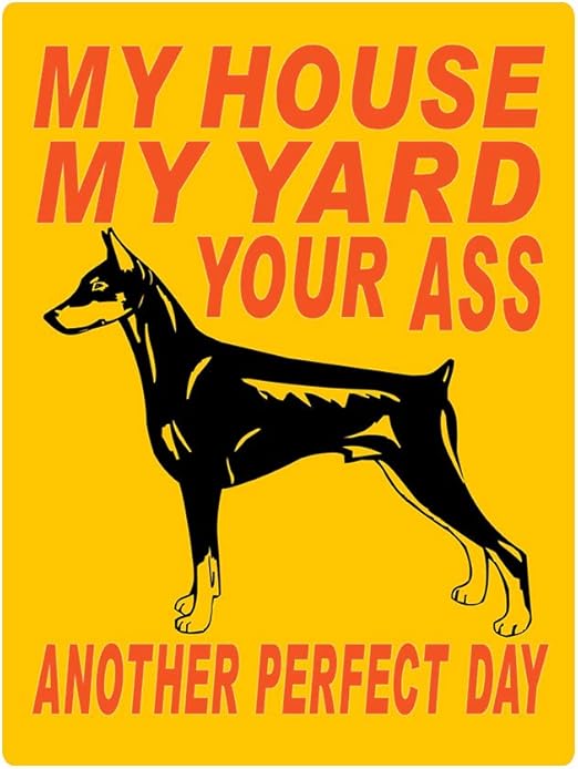 funny doberman warning signs
