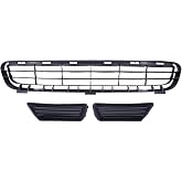 Front Bumper Lower Grille and L/R Fog Light Covers Kit for Toyota | for Toyota Camry 2007-2009