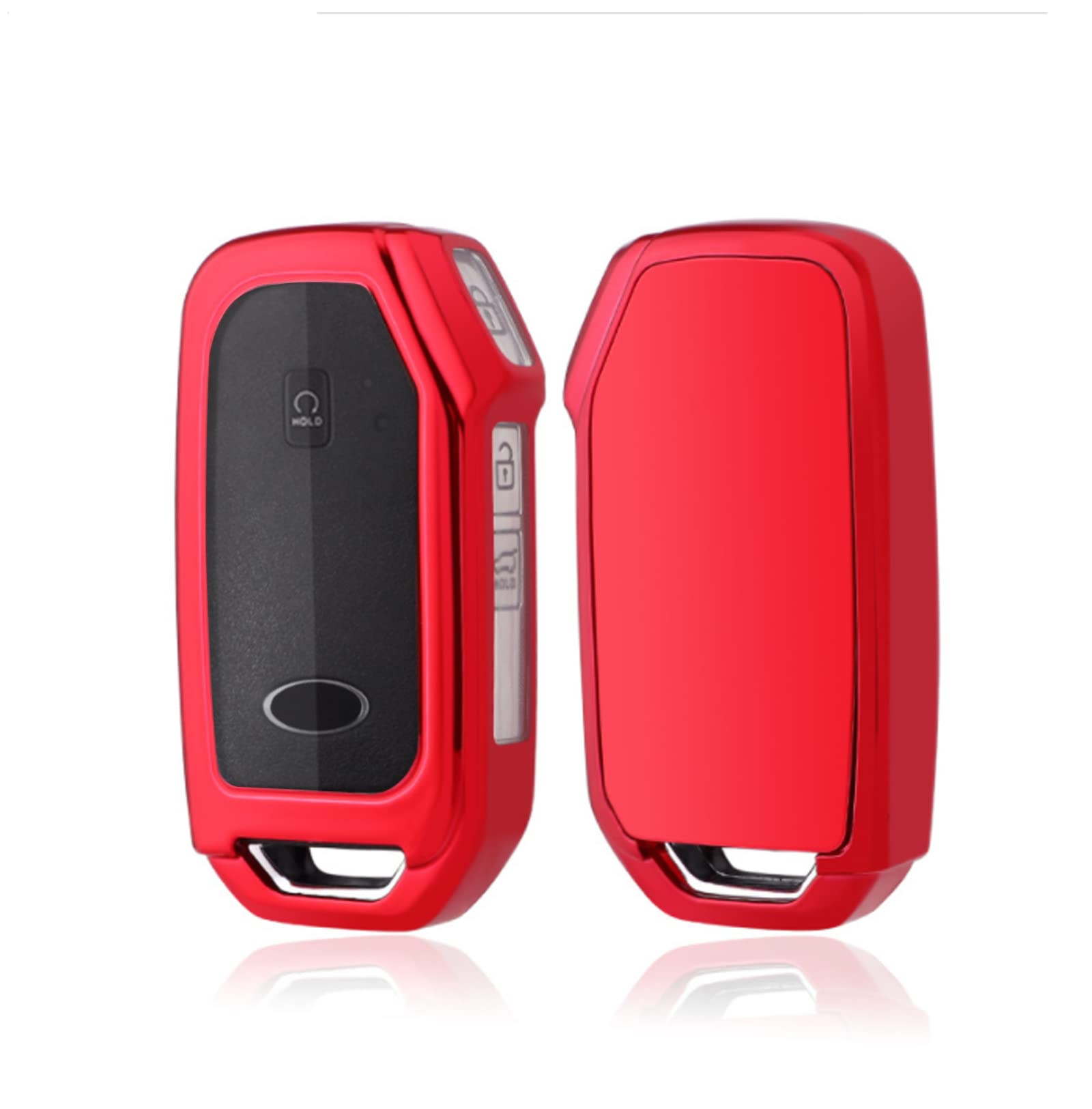 CDEFG Kia Ceed CD NIRO Stinger Soul Sportage Sorento EV6 2022 Key Cover Car Key Fob Case Remote Control TPU Protection Protective Buttons Holder Smart Keyless Protector Accessories (5 Buttons Red)