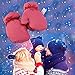 Baby Winter Mittens Kids Waterproof Warm Ski Mittens(4-48M) (pale pink (reverse side: pomegranate pink))