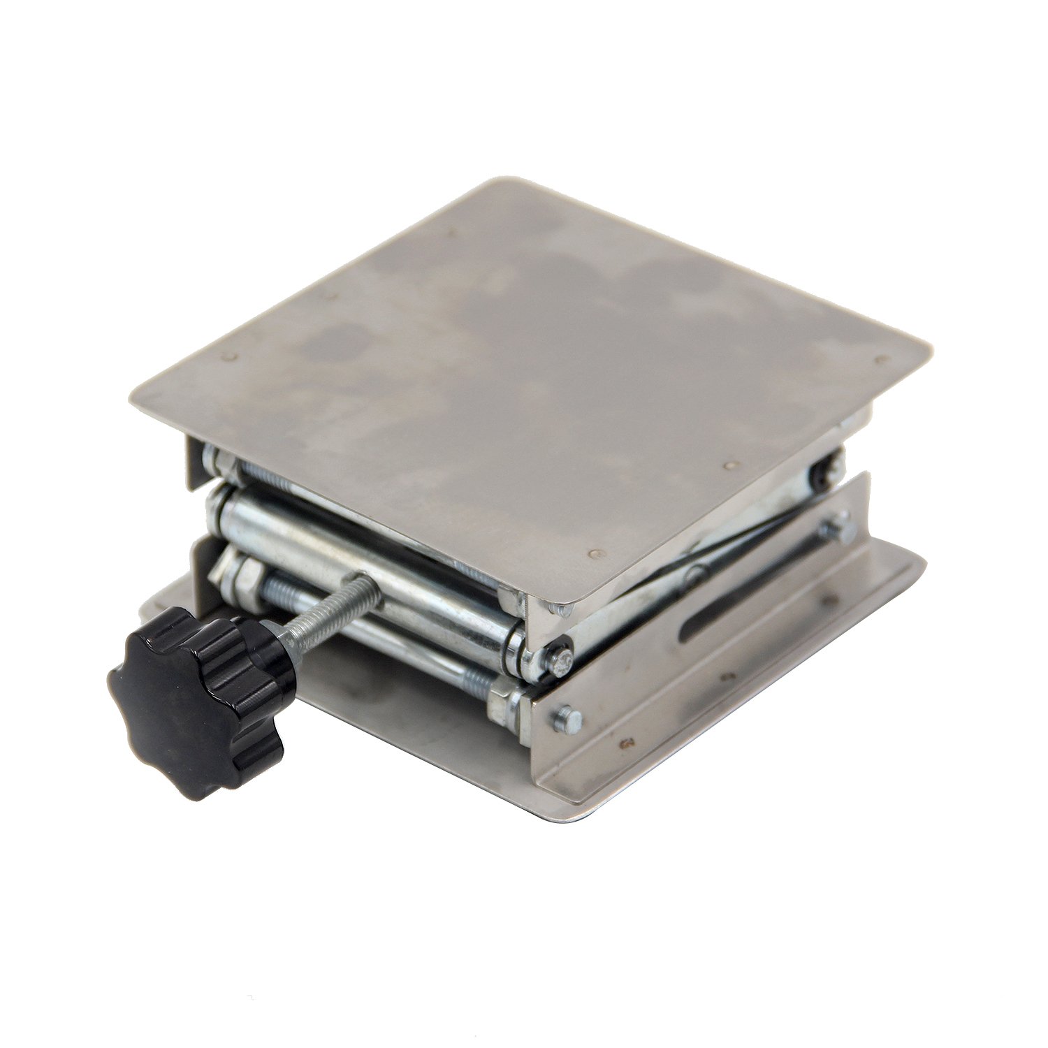 HFS(R) 4" x 4"/100mm x 100mm Stainless Steel Lab Jack Lift Table Scissor Stand Platform Max. Height 6" /152mm Load 3kg/6.6lbs - Image 4