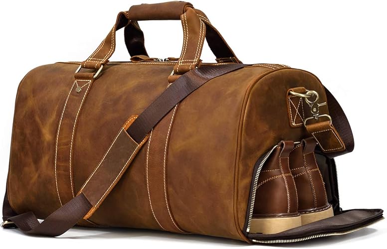 Amazon ボストンバッグ 本革 メンズ トラベルバッグ レザー 旅行バッグ ゴルフバッグ 大容量 底鋲 靴入れ付き 2泊 機内持ち込み 出張 バッグ 帰省鞄 ボストンバッグ