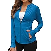 We1Fit Women's UPF 50+ Sun Protection Jacket Hoodie Sun Shirts Hiking Running Athletic Shirt