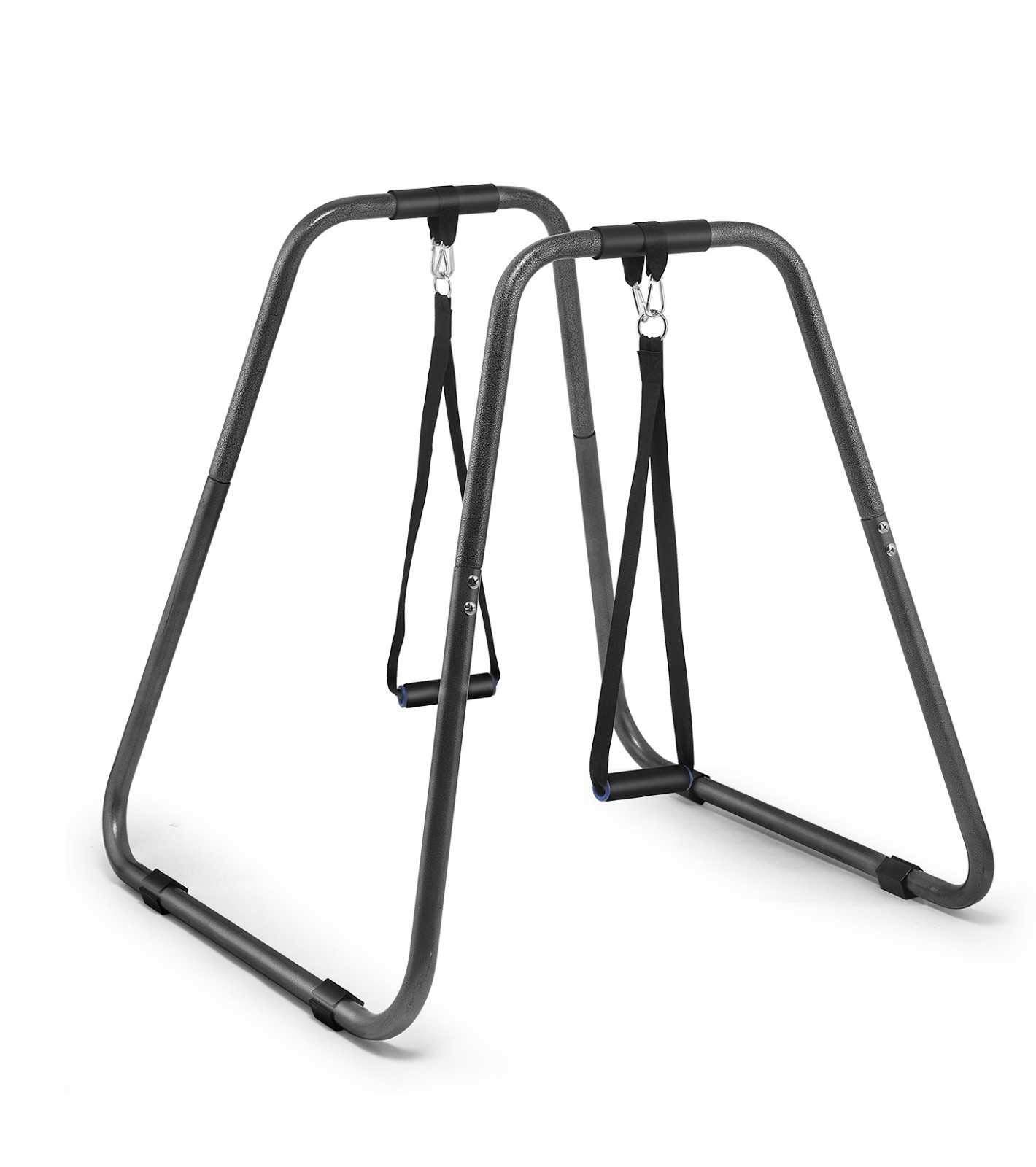 baodanla Adjustable Dip Bar- 330lbs Dip Station, Functional Fitness Bar with Slings Loops, Dip Stand
