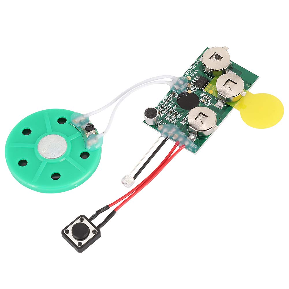 Tonysa Recordable Greeting Card Sound Chip, DIY Music Board Module, Recordable Speech Greeting Card Speech Module for Homemade Greeting Cards/Gift Boxes/Handmade Products etc.