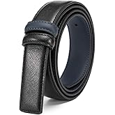 Vatee's Reversible Genuine Leather Belts without Buckle For Men/Women Replacement Belt Strap 38mm/34mm/29mm Wide