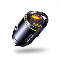 Amazon.com: AOHI USB C Car Charger, PD 45W&QC 30W 2 Port Type-C ...