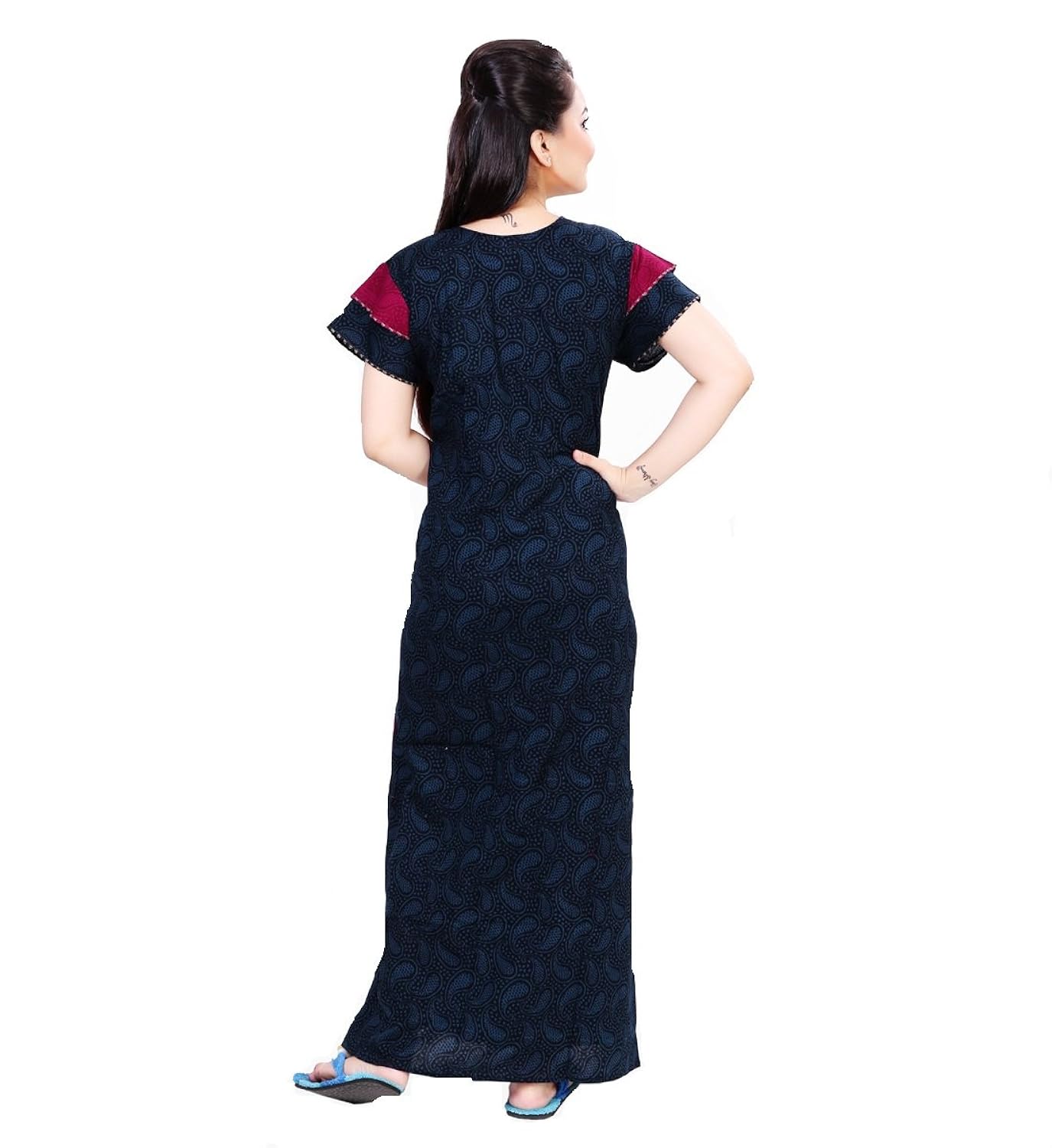 bailey women's cotton nighty, nightdress (free size)