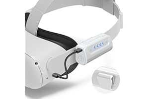 RRUHHK 5000mAh Battery Pack for Meta Quest 2/3/3S, Lightweight Extended VR Battery Pack Charger Accessories for Meta Oculus Quest 2/3/3S Original Head Strap and Elite Strap, for Extra 2-4H Playtime - White