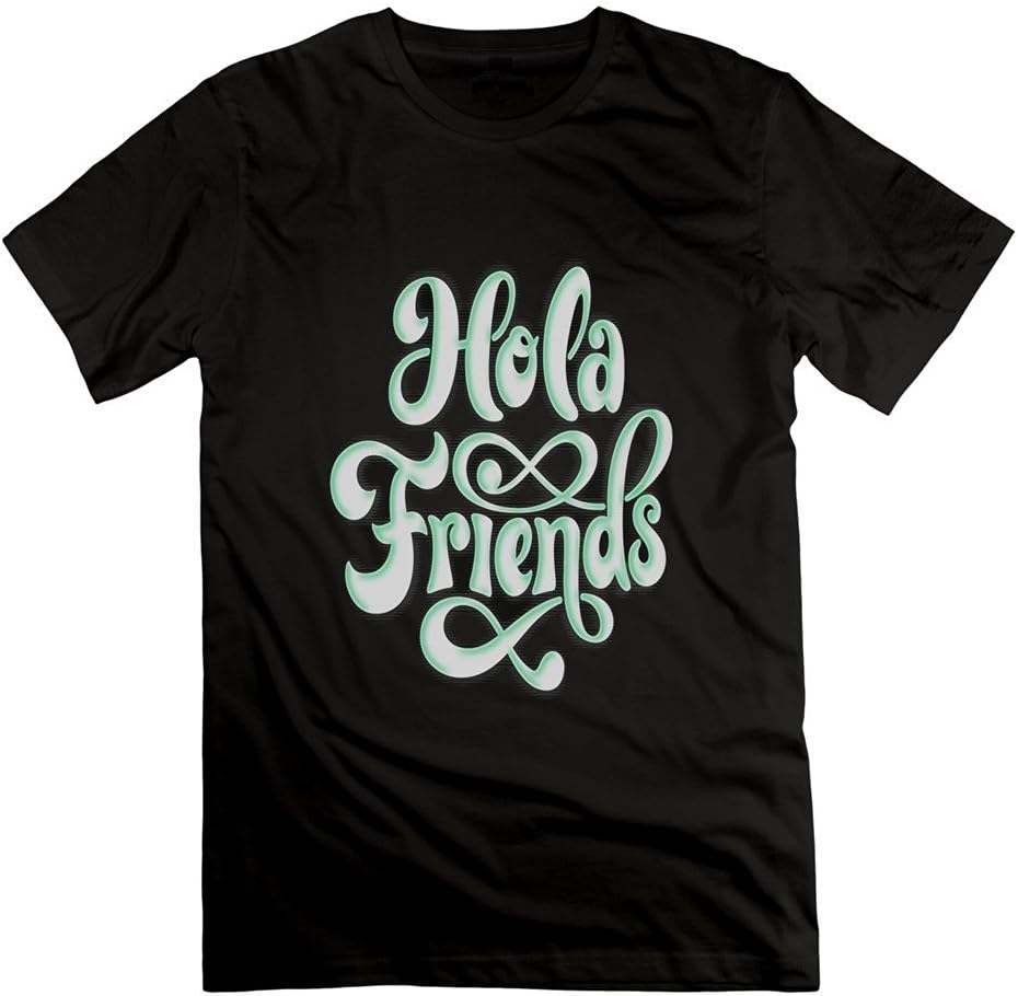 youqian Hola Friends Logo Men's T-Shirt Black Mens