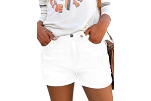MODARANI Women's Cut Off Denim Jean Shorts Ripped Distressed