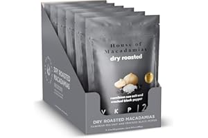 House of Macadamias Premium Seasoned Macadamia Nuts, Namibian Sea Salt & Cracked Pepper, Zero Sugar, Bulk Nuts, Keto, Vegan, Paleo, All Natural, Dairy Free, Healthy Snack, 6 x 4oz