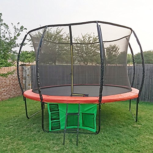 BLOOM 12 Feet Trampolines Outdoor Trampoline with Safety Enclosure and Ladder