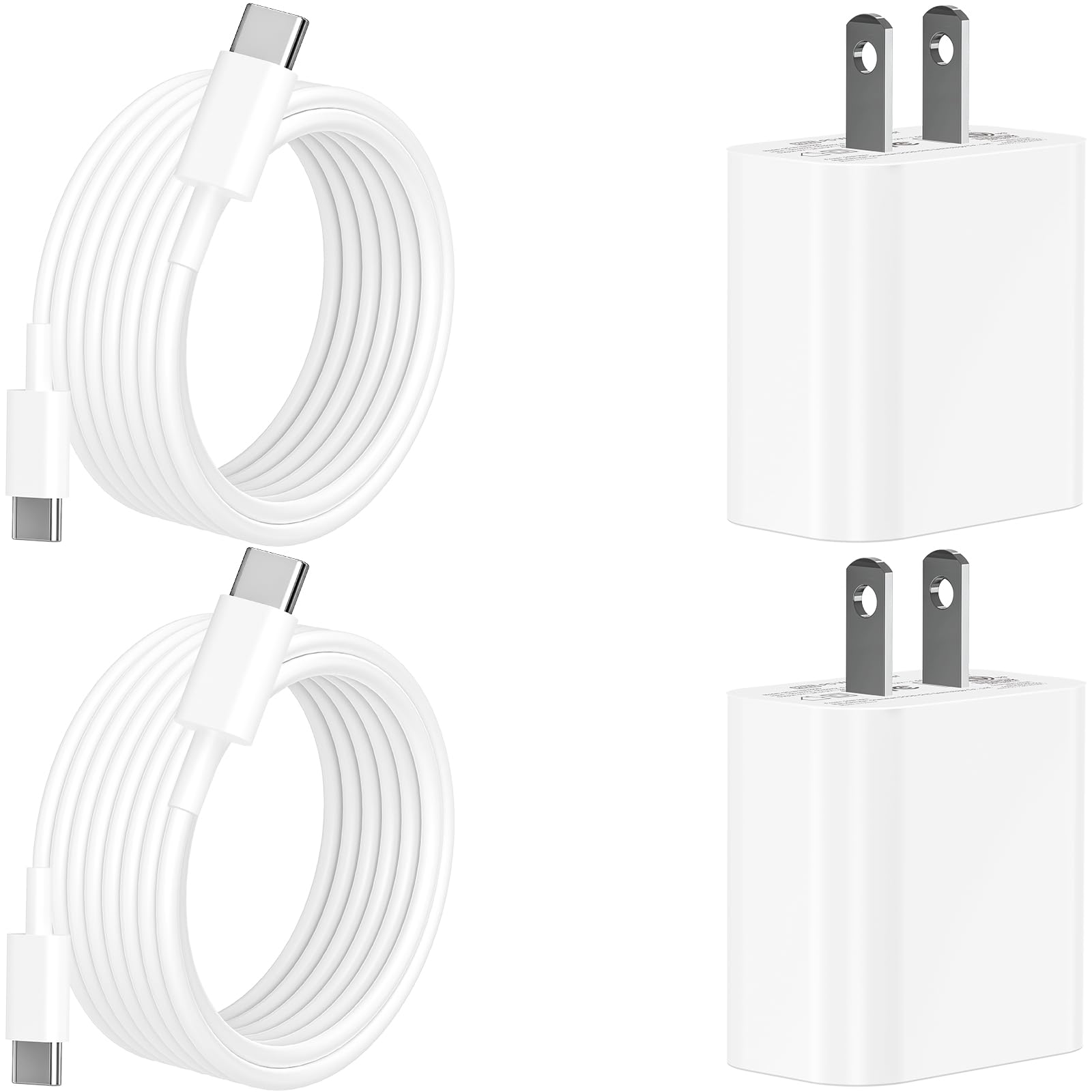 Photo 1 of [Apple MFi Certified] iPhone 17 Charger Fast Charging, Kindtoy 2Pack 20W USB C Charger Block Type C Wall Charge with 6FT Type C Cord for iPhone 17/17 Air/17 Pro/17 Pro Max/16/16 Pro Max/15/15 Pro/iPad