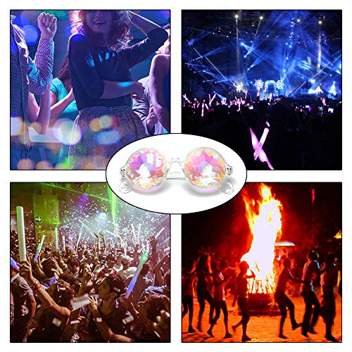 LUFF GloFX Ultimate Kaleidoscope Glasses Lightweight Glass Diffracted Lens For Christmas Halloween Music Festival Party(White) - Thumbnail 6