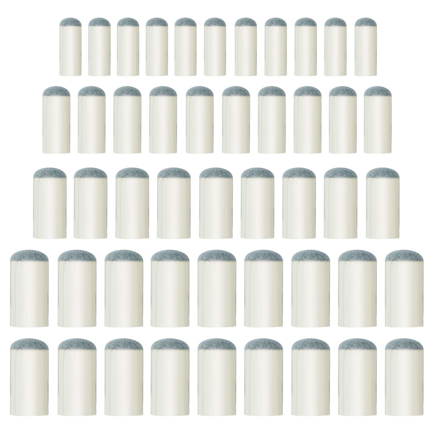 ABOAT 50 Pieces 4 Sizes Pool Cue Tips Slip-On Billiard Cue Tips Replacement, 9 mm, 10 mm, 12 mm, 13 mm