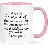 Maustic Thank You Gifts for Women, Employee Appreciation Gifts, Gift Idea for Teacher Nurses Friends Coworker Bosses, May You Be Proud Coffee Mug, 11 Oz