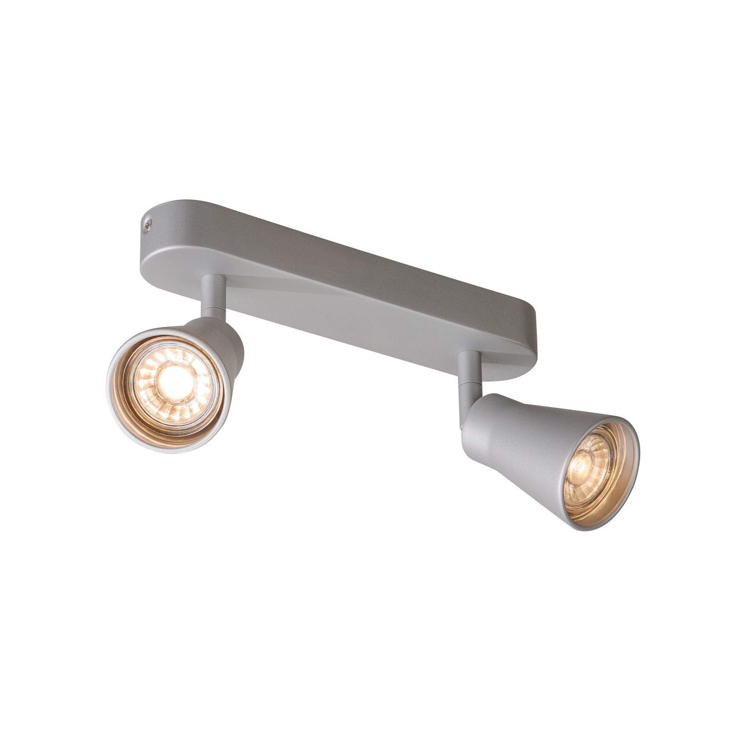 SLV Wall and Ceiling-Mounted Light AVO CW Double/Ceiling and Wall Lighting Inside, Surface-Mounted Light, Wall-Mounted Light, Ceiling Spotlight / GU10 50W Grey