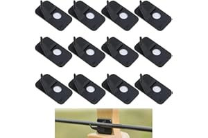 12 Pack Arrow Rest for Archery - Right Hand Adhesive Arrow Holder Support for Compound & Recurve Bows, Plastic Hunting Shooti