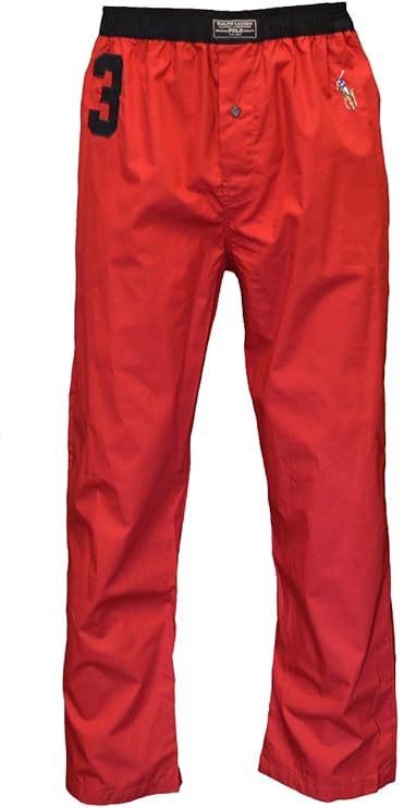 Polo Ralph Lauren Men's Big Pony Woven Lounge Pajama Pants Red at Amazon Menâs Clothing store