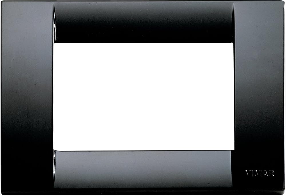 VIMAR Classic Plate 3 Position Technopolymer Black Switch Accessory