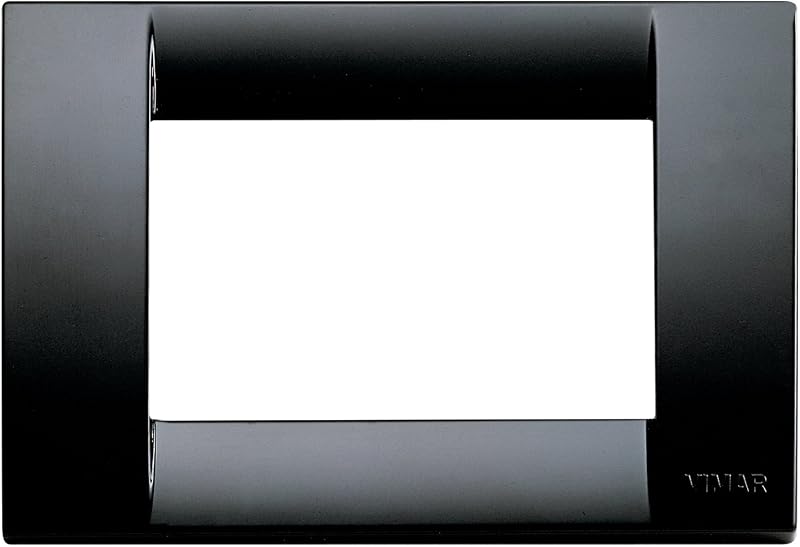 VIMAR Classic Plate 3 Position Technopolymer Black Switch Accessory