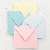 Clairefontaine 5633C Gummed Envelopes 16.5x16.5cm Jade Green Pack of 20 view 3