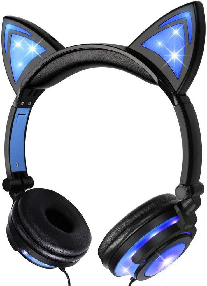 Cat Ear Headphones with Glowing Light,Foldable Amazon.co.uk Electronics