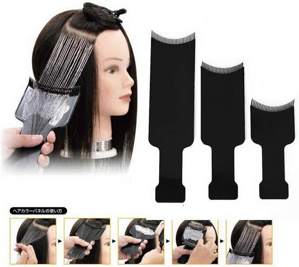 6pcs Balayage Board and Brush Kit, 3pcs Balayage Highlighting Board with Teeth and 3pcs Hair Coloring Brush Flat Top Comb Board Balayage Paddle for Hair Coloring Dyeing DIY Hairdressing Tint Tool: Kitchen & Dining