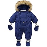 Mokitoni Baby Boy Winter Snowsuit Clothes Infant Girl Coat Jumpsuit Snow Suit For Toddler