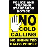 Adesivo Per Porta Stop Cold Calling – Antivenditori E Gruppi Religiosi – Vince Adesivo Resistente Agli Agenti Atmosferici 8x14 Cm - 2