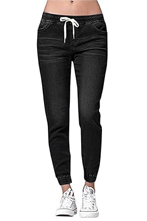 Jeans De Cintura Alta Para Mujer Pantalones De Mezclilla Largos