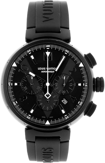 Amazon ルイヴィトン 腕時計 Louis Vuitton Q1a62 タンブール クロノグラフ オールブラック Ss ブラックラバー 中古品 並行輸入品 メンズ腕時計 腕時計 通販