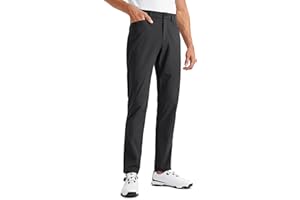CRZ YOGA All Day Comfy 5-Pocket Golf Pants for Men - 28"/30"/32"/34" Quick Dry Lightweight Casual Work Stretch Trousers
