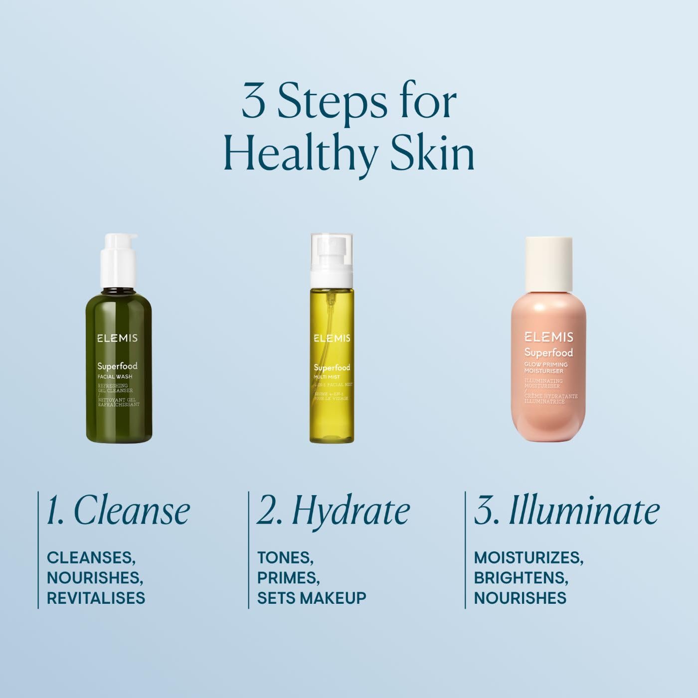 ELEMIS Superfood Multi Mist; Priming, Toning, and Setting Facial Spray, 3.3 Fl Oz