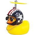 wonuu Rubber Duck Car Ornaments Yellow Duck Car Dashboard Decorations Cool Glasses Duck with Propeller Helmet (American Flag-Yellow)