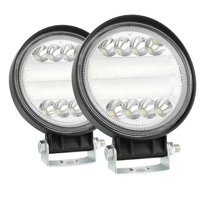 Zapantall LED Work Light,Waterproof Flood Spot,Durable,Off Road,1 Pair LED Work Light 4 Inch Driving Spot Flood Lamp Waterproof Durable Off Road