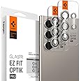 Spigen Camera Lens Screen Protector [GlasTR EZ Fit Optik Pro] Designed for Galaxy S24 Ultra [Case Friendly] - Titanium Gray [2 Pack]
