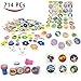 Easter Crafts Assortment Kit with 500 Easter Stickers, 172 Easter Shapes Adhesive, 36 Easter Theme Temporary Tattoos and 6 Easter Stampers (over 700 pieces）
