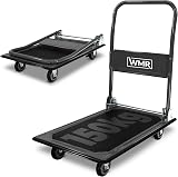 WMR Heavy-Duty Alloy Steel Platform Trolley 150kg Foldable Handle
