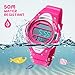 HIwatch Kids Sport Watch Water-resistant Swimming LED Digital Watch with Alarm Back Light Stopwatch for Boys Girls 7+ Years Old Pink, for Kids Children