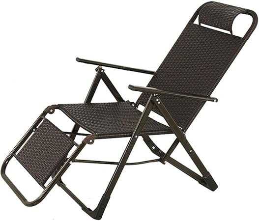 foldable rattan sun lounger