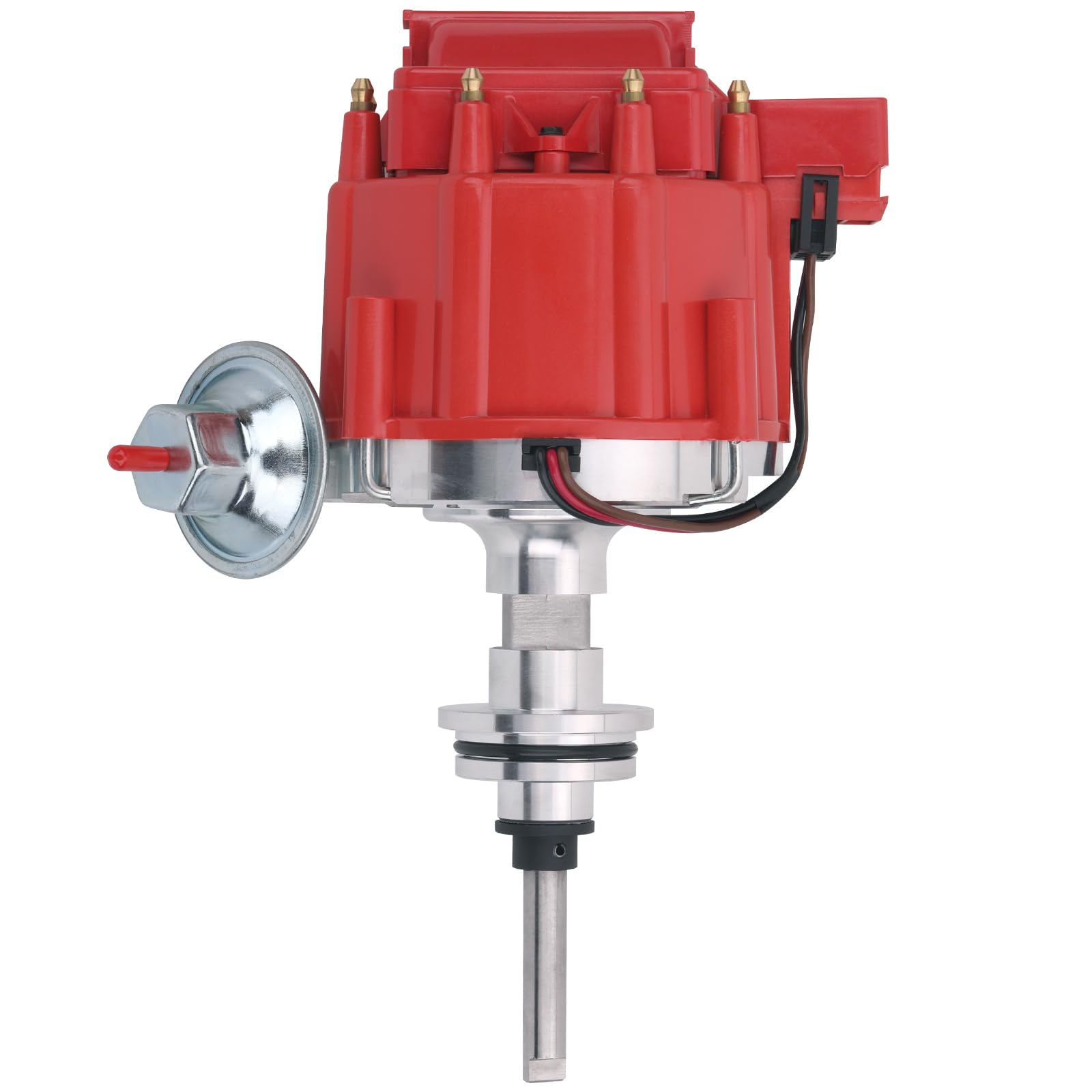 Photo 1 of AiYiGu HEI Ignition Distributor 65k Volt Coil 7500 RPM Compatible with Mopar, Chrysler Dodge Plymouth V8 Engines 273 318 340 360 Small Block One-Wire Installation Red Cap Replacement PC6006, JM6513