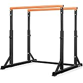 Bongkim Dip Bar, Heavy Duty Dip Station with 7 Height Levels, 800lbs Adjustable Parallel Bars for Tricep Dips Pull-Ups L-Sits Calisthenics Exercises Strength Training for Home Gym Outdoor