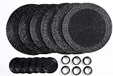 Penguin Home Handcrafted Glass Beaded Round Placemats Coasters Napkin Rings Set