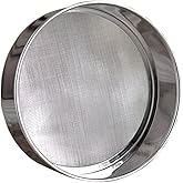 LOVEDAY 6" Flour Sieve Stainless Steel Round Flour Sieve Strainer with 40 Mesh (6 Inch, 18/8 Steel) Flour Sieve