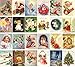 PIXILUV Postcard Pack 24pcs Vintage Christmas Greeting Cards Santa Reprint