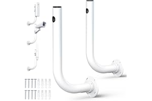 2-Pack Universal Antenna Mount, AdaLov Outdoor Wireless Bridge Bracket Mount, Pole Mount for Point to Point AP Access, Non-adjustable Bracket for Wall, Eave or Roof Mounting